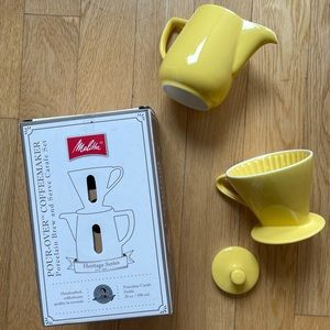 Melitta Porcelain Pour-Over Carafe w/ Cone Brewer
